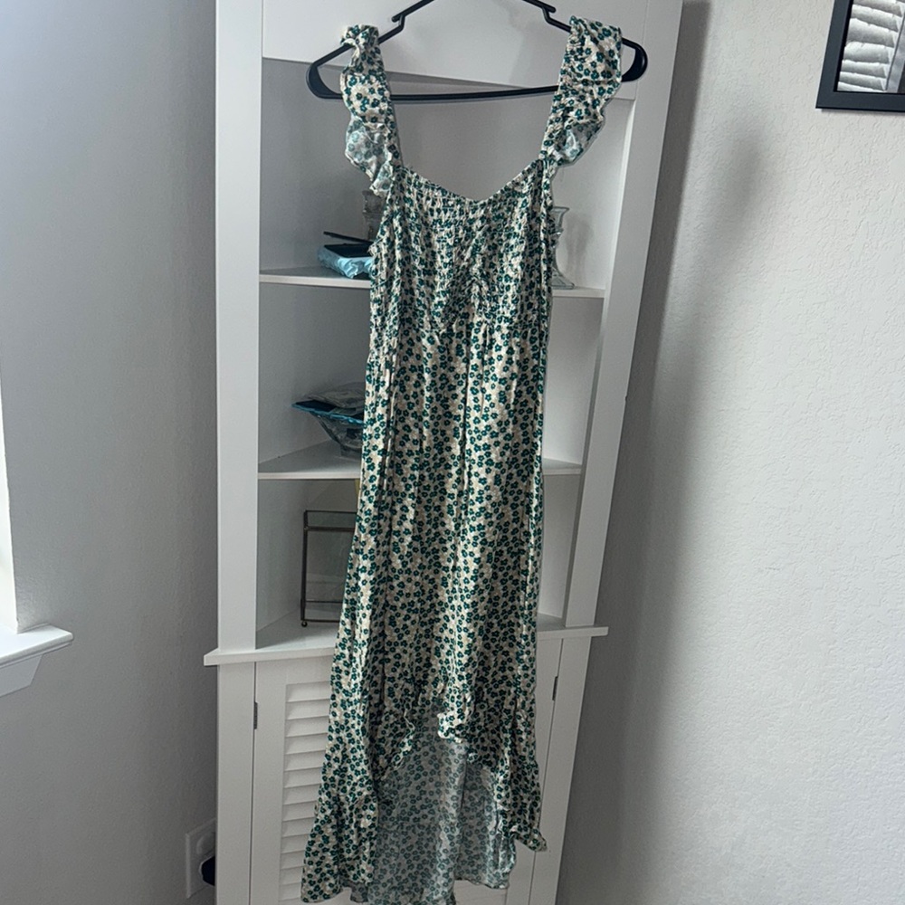 Floral Green Maxi Dress